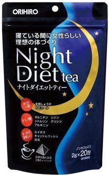Night Diet Tea &mdash; чай для похудения, снижения аппетита и вечернего детокса Orihiro, Япония (20 пакетиков, на 20 дней) 00094 фото