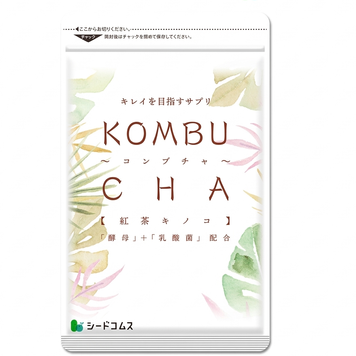 Seedcoms Kombucha CHA &ndash; японський комплекс з комбучею, ферментами та пробіотиками для детоксу, схуднення та травлення, Японія, 90 шт на 90 дн. 00497 фото