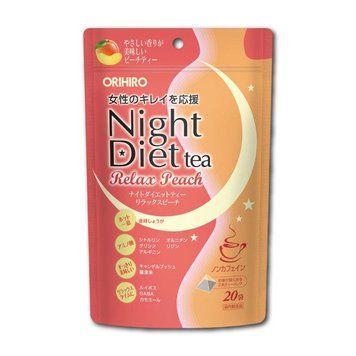Orihiro Night Diet Tea Relax Peach &mdash; японський нічний чай для схуднення, розслаблення та покращення сну, Японія, 20 пакетиків (на 20 днів) 00499 фото