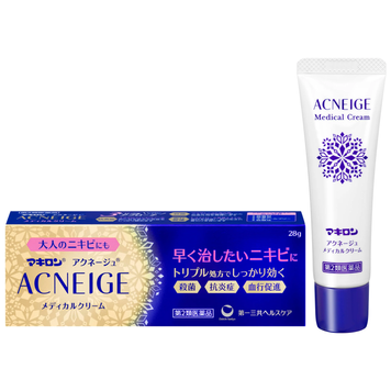 Проти прищів та акне крем ACNEIGE Medical Cream Японія, антибактеріальний та протизапальний, 28 г 00203 фото