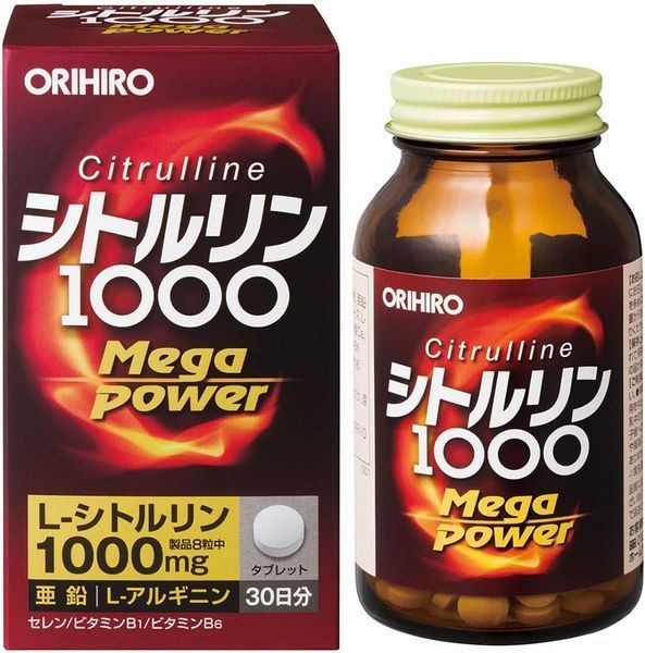 Orihiro Citrulline 1000 Mega Power &mdash; японський комплекс для енергії, витривалості та чоловічого здоров&rsquo;я, Японія, 240 таблеток (на 30 днів) 00503 фото