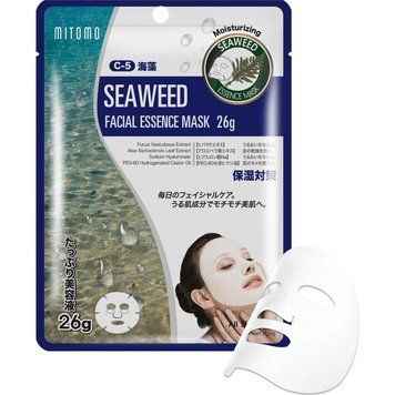 Экстракт водорослей и алоэ вера для увлажнения и очищения кожи &mdash; Mitomo Natural 516, 1 маска. 00527 фото