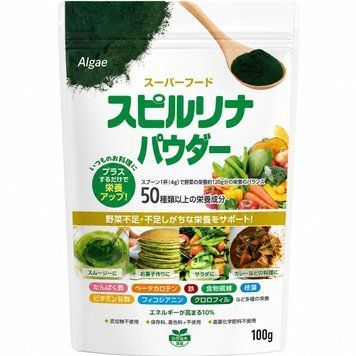 Спирулина порошок для энергии, контроля веса и здорового питания &mdash; Algae Superfood Spirulina Powder, 100 г 00754 фото