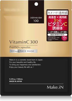 Маска для лица с витамином C 300, MAKE.IN, 10шт, 10шт 00227 фото