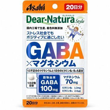 ГАМК і магній для нервової системи та спокою - Asahi Dear-Natura Style GABA &times; Magnesium, 40 таблеток 00909 фото